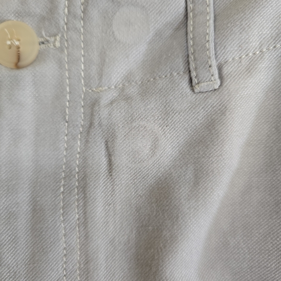 Tela Vanda Trousers In Pearl Grey Loose Wide Leg Cotton Linen Blend Small IT42 - Picture 12 of 13